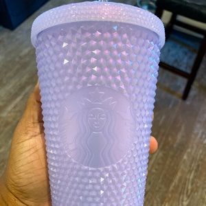 Starbucks Holiday 2021 Icy White Studded Grande Straw Lid Tumbler 16 oz
